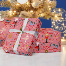 Fêtes de Noël - Papier à envelopper de noisette