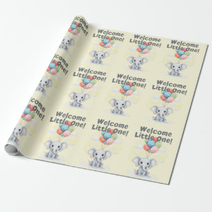 Cadeau Feuille papier d'enveloppement de Baby shower d'él