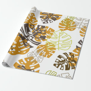 Cadeau feuilles d'automne papier d'emballage