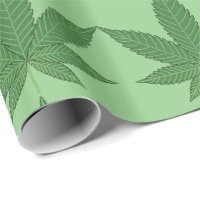 Feuilles de mauvaises herbes vert sur papier d'env