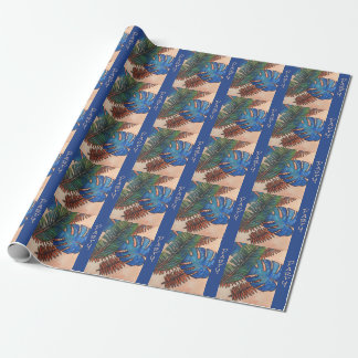 Cadeau Feuilles tropicaux Papier à envelopper