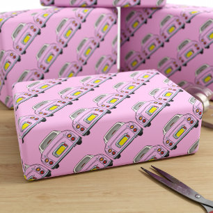 Cadeau Figarations Joli Figaro Rose papier d'enveloppemen