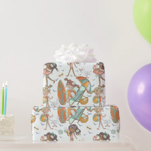 Cadeau Filles Papier d'emballage de fête de plage
