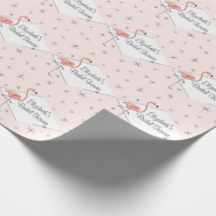 Cadeau Flamant rose Fête des mariées diamant rose papier 