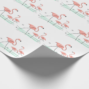 Cadeau Flamant rose Ocean Trio 2 papier d'emballage