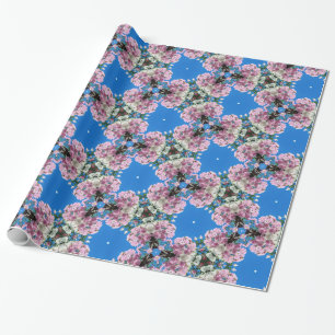 Cadeau Fleurs roses sur papier d'emballage arrière - plan