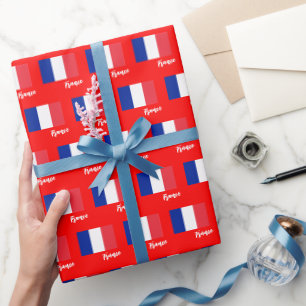 Cadeau France Papier d'emballage, Drapeau français patrio