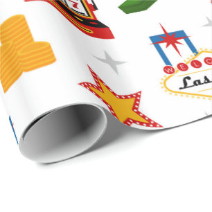 Cadeau Fun Casino motif papier d'emballage
