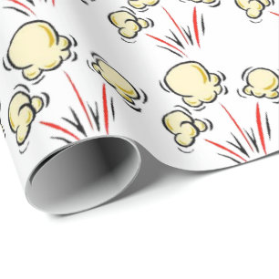 Cadeau Fun Movie popcorn motif emballage papier