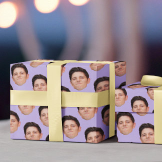 Cadeau Funny Pet Visage Photo Lavender Papier d'enveloppe