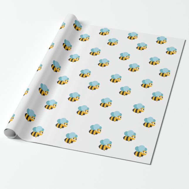Cadeau Gaffez le papier d'emballage d'abeille (Déroulé)