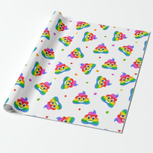 Cadeau Gay lesbienne arc-en-ciel poop emoji papier d'emba