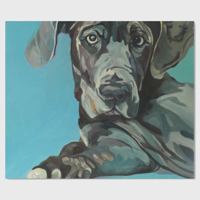 Cadeau George le papier d'emballage de great dane (Plat)