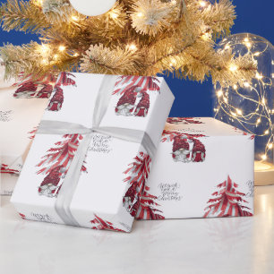 Cadeau Gnome Père Noël et Mme Claus Papier d'enrobage