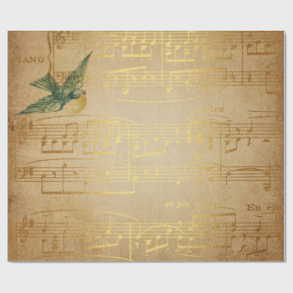 Cadeau Golden Song Music Matte Wrapper Papier