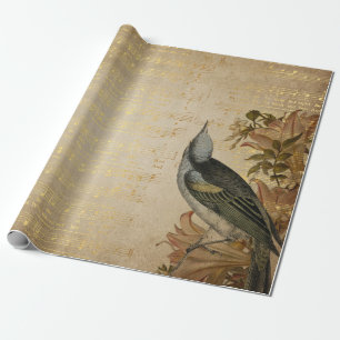 Cadeau Golden Song Music Matte Wrapper Papier