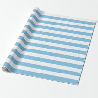 Grand papier d'emballage de rayures bleu-clair et