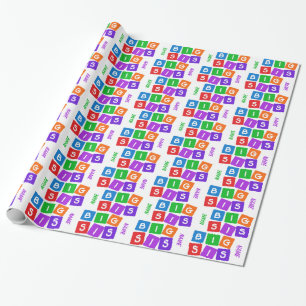 Cadeau Grand papier d'emballage fait sur commande de SIS