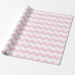 Cadeau Grand papier d'emballage rose-clair et de blanc de