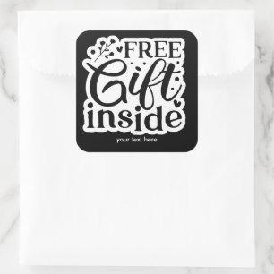 cadeau gratuit à l'intérieur autocollant