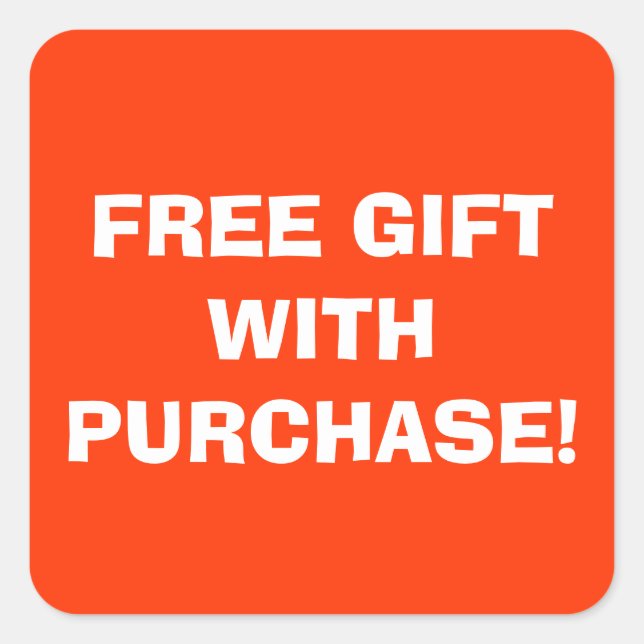 Cadeau gratuit avec Sticker d'achat (Devant)