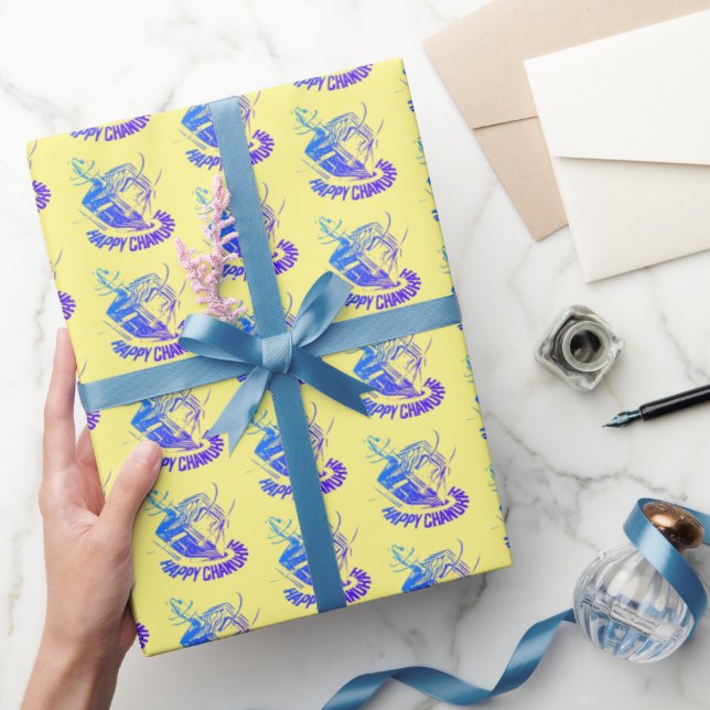 Cadeau Happy Hanoukka dreidel Wrapping Papier (Cadeaux)