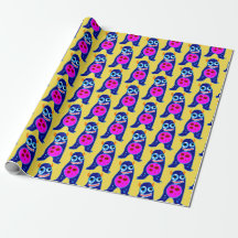HEUREUX MONSTER BLEU MONSTER Wrapper Papier