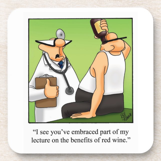 Cadeau Hilarious Vin Humour Dessous de verre (Devant)