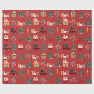 Cadeau Hiver magique : Papier d'enveloppement de Noël
