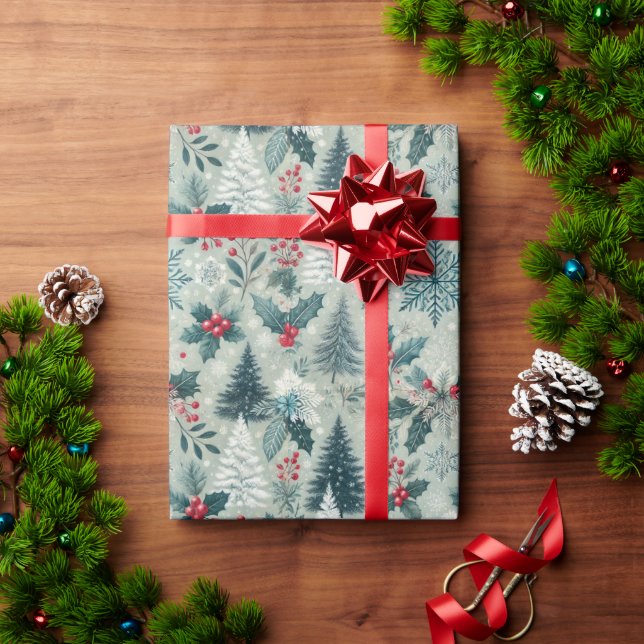 Cadeau Hiver Wonderland Wrapper Papier (Cadeau de vacances)