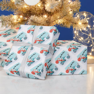 Cadeau Ho Ho Ho Biker Père Noël papier d'emballage
