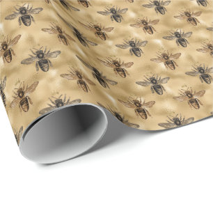 Cadeau Honey Bee Anniversaire Papier d'enveloppement