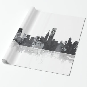 Cadeau HORIZON de CHICAGO L'ILLINOIS - papier d'emballage