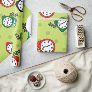 Cadeau Horloge d'alarme vert rouge bleu Papier d'envelopp
