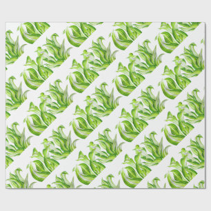 Cadeau 'Hosta avec le Mosta' sur un papier d'enveloppemen