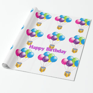 Cadeau Image Ballons pour l'emballage du papier