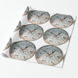 Cadeau Image Mondiale Horloge pour papier d'emballage