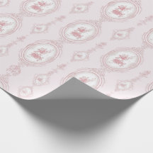Impression de papier peint victorien rose