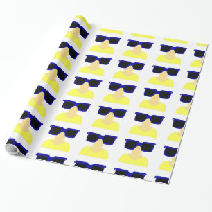 Cadeau Incognito Moustache & Verres Papier à envelopper