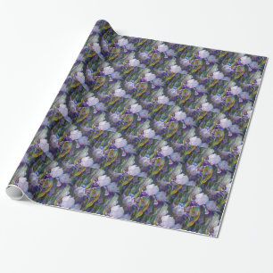 Cadeau Iris papier d'enveloppement de jardin à fleurs