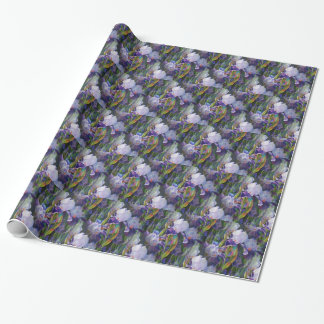 Cadeau Iris papier d'enveloppement de jardin à fleurs