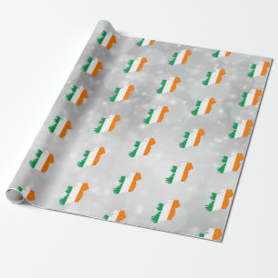 Cadeau Irlande Papier d'enveloppement de la carte du drap