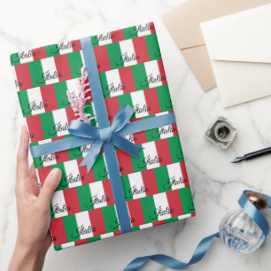 Cadeau Italie papier d'emballage, drapeau italien patriot