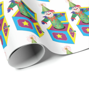 Cadeau Jack in the Box Wrapping Papier pour enfants, colo