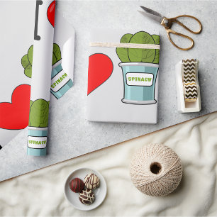 Cadeau J'Aime Le Papier Enveloppant Les Épinards