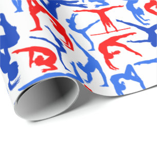 Cadeau J'AIME le rouge, le blanc et le bleu de papier