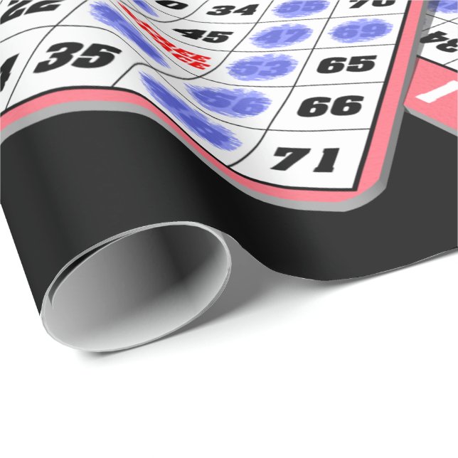 Cadeau J'aime mon bingo-test enveloppant le papier de (Coin rond)