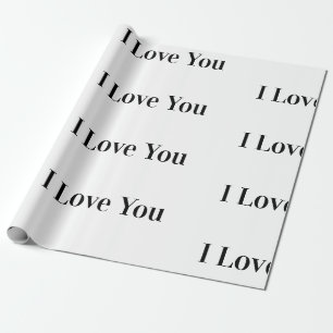 Cadeau Je T'Aime Envelopper Du Papier