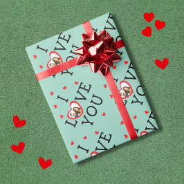 Cadeau "Je t'aime" Valentine photo personnalisée Papier à
