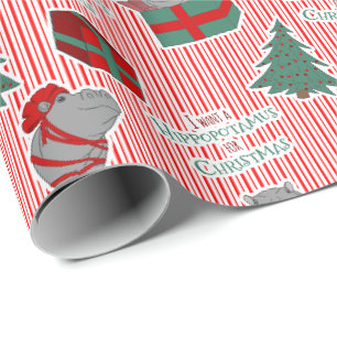 Cadeau Je veux un hippopotame pour papier d'enveloppement
